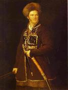 Aleksander Orlowski Self portrait in Cossacks dress oil painting